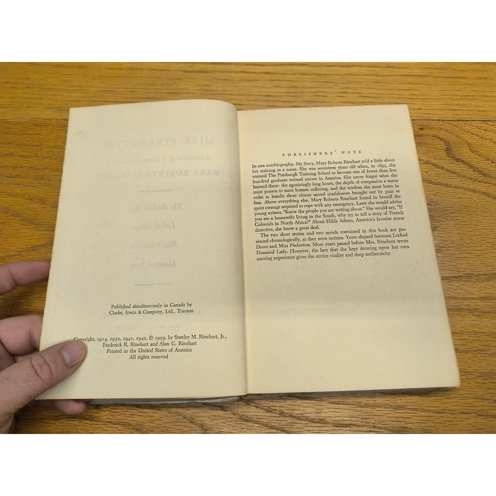 Miss‎ Pinkerton by Mary Roberts Rinehart (1959, Hardcover) VG